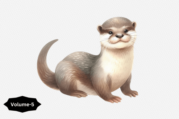 Adorable Otter Watercolor Clipart for Creative Projects