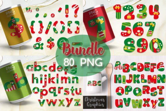 Christmas Alphabet Bundle – Creative Clipart for Festive Designs