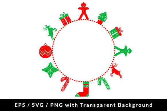 Christmas Frame Pixel Art SVG EPS PNG: A Versatile Design Resource for Holiday Creations