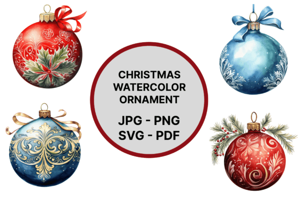Christmas Watercolor Ornament: A Timeless Blend of Art and Festivity