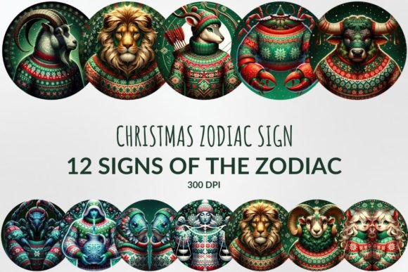 Christmas Zodiac Sign Sublimation Bundle: A Creative Asset for Festive Design