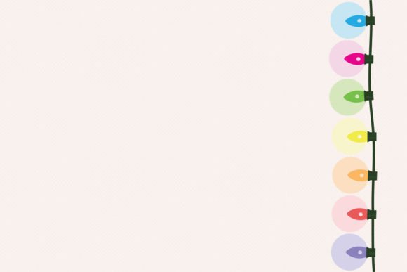 Colorful Christmas String Lights Vertica: A Design Asset for Holiday Creativity