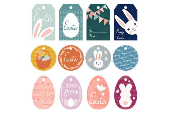 Creative Easter Tag Cards for Modern Design Projects