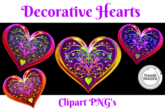 Decorative Hearts 1: A Strategic Design Element for Creative and Professional Use