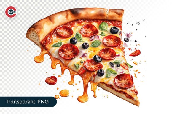 Delicious Pizza Slice with Melted Cheese: A Strategic Design Element for Creative Professionals