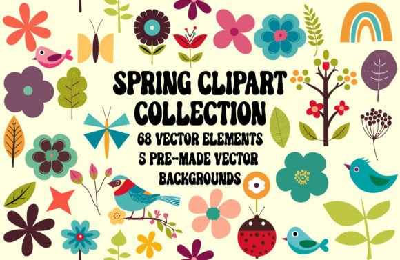 Enhance Your Spring Designs with High-Quality Vector Clipart