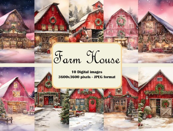 Farm House Digital Paper Bundle – Creative Uses for Every Occasion