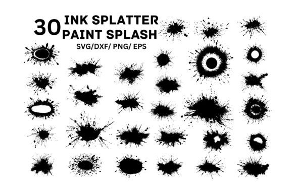 Ink Splatter SVG and Paint Splash: A Versatile Vector Set for Creative Design