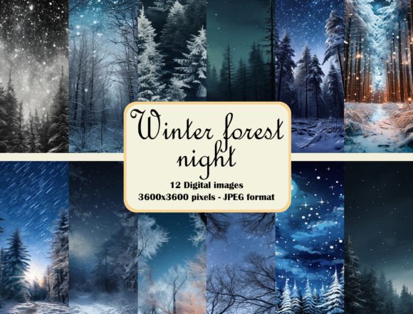 Integrating Winter Forest Night Bundle Digital Paper into Your Creative Workflow