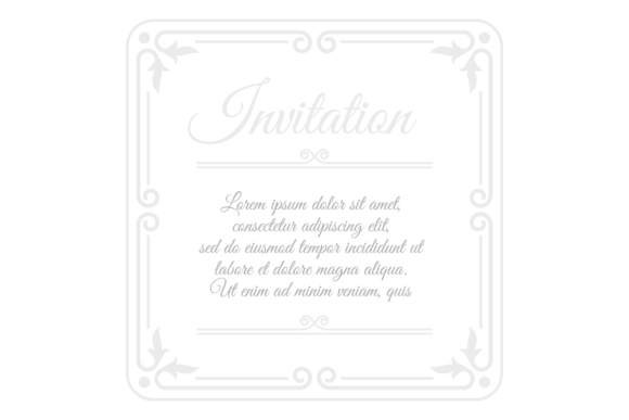 Invitation Card with Elegant Border. Dec: A Touch of Sophistication for Special Occasions