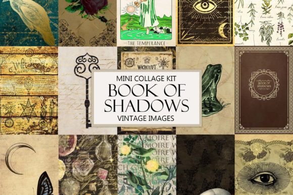Mini Vintage Book of Shadows Collage Kit: A Creative Spark for Your Space and Projects