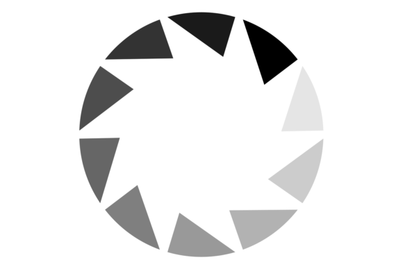 Monochrome Decorative Progress Loader Icon for Professional and Creative Use