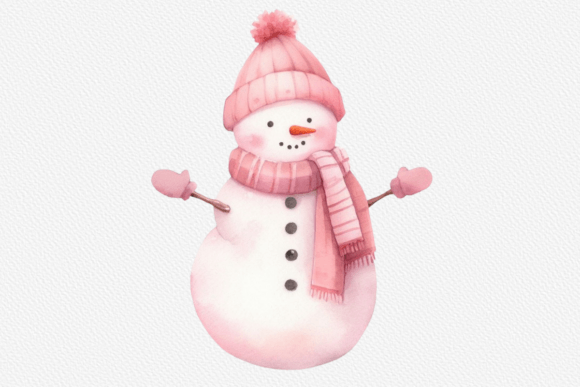 Pink Snowman Christmas Sublimation PNG: A Versatile Design Asset