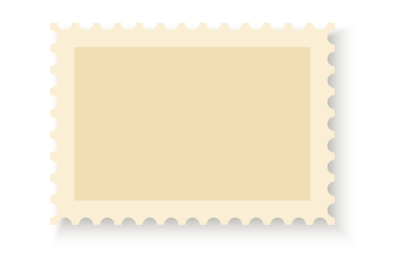 Postage Stamp. Blank Postal Frame with P
