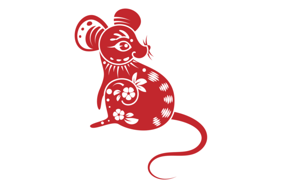 Red Mouse in Traditional Chinese Decorative Art