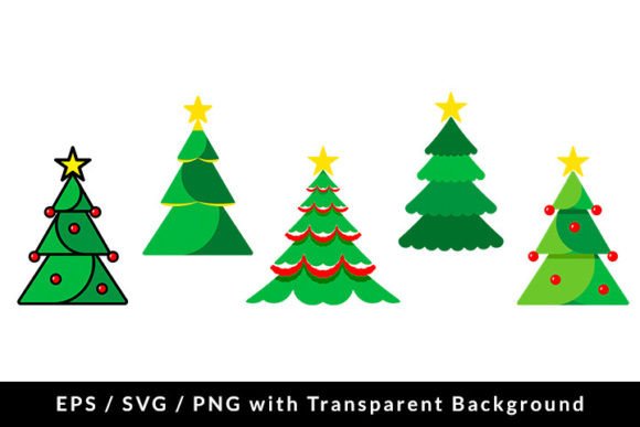 Set of Christmas Tree Clip Art SVG EPS: A Valuable Resource for Designers and Content Creators