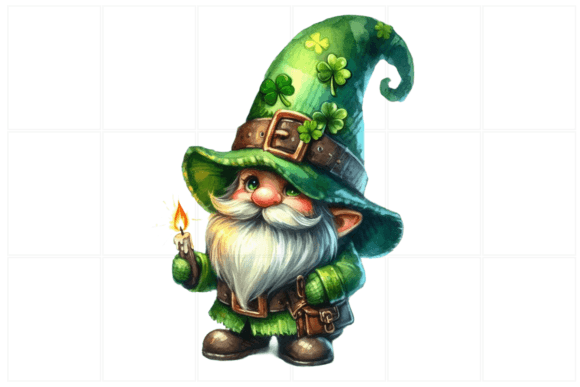 St. Patrick's Gnomes Watercolor Clipart