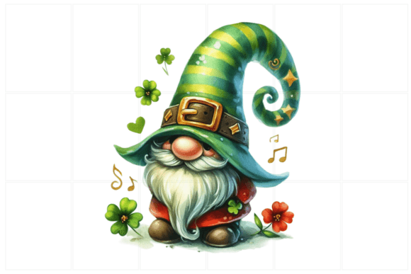 St. Patrick s Gnomes Watercolor, PNG – A Versatile Design Element for Creative and Commercial Use