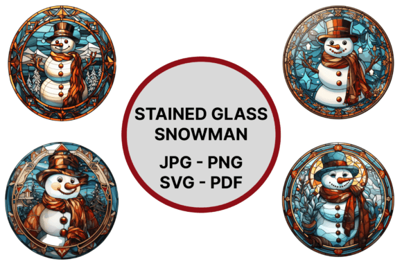 Stained Glass Snowman: A Festive Artistic Touch
