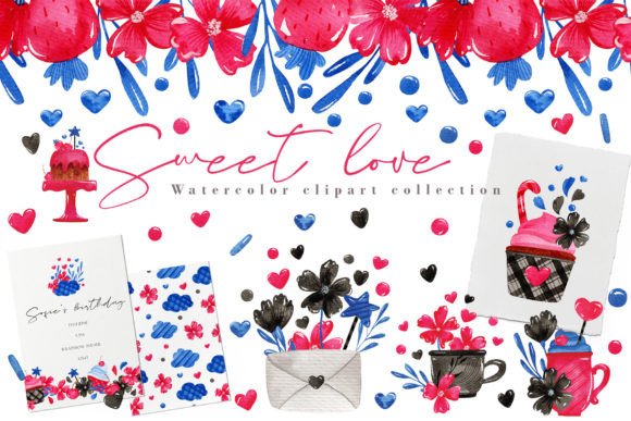 Sweet Love Watercolor Clipart Pattern: A Strategic Design Resource for Creative Projects