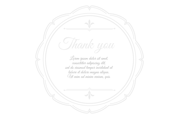 Thank You Text in Round Frame: A Decorative Element for Appreciation and Design