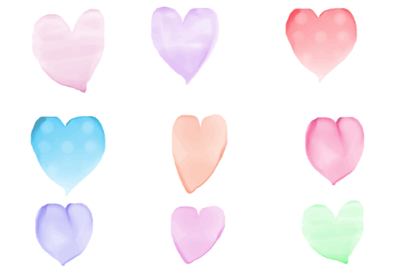 Watercolor Hearts Clipart for Valentine’s Day: A Versatile and Romantic Design Resource
