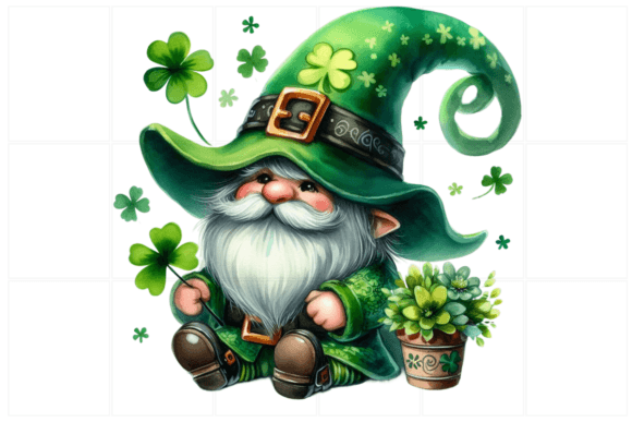 Watercolor St. Patrick's Gnomes Clipart: A Creative Asset for Holiday Projects