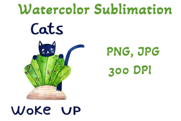 Watercolor Sublimation Cats Woke Up: A Creative Tool for Artists and Designers