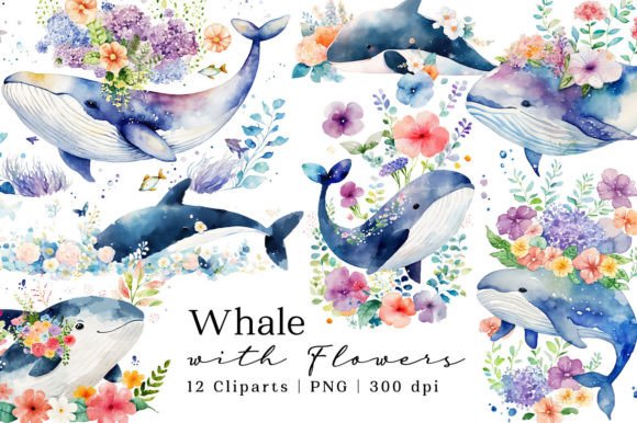 Whale with Flowers Watercolor Cliparts: A Guide to Choosing and Using Them Effectively